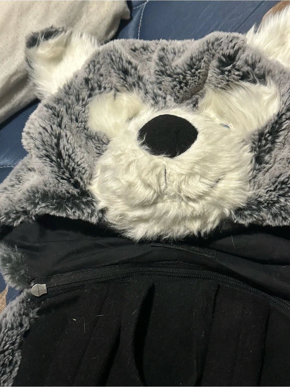 Claire's Grey and White Husky Plush Kids Backpack